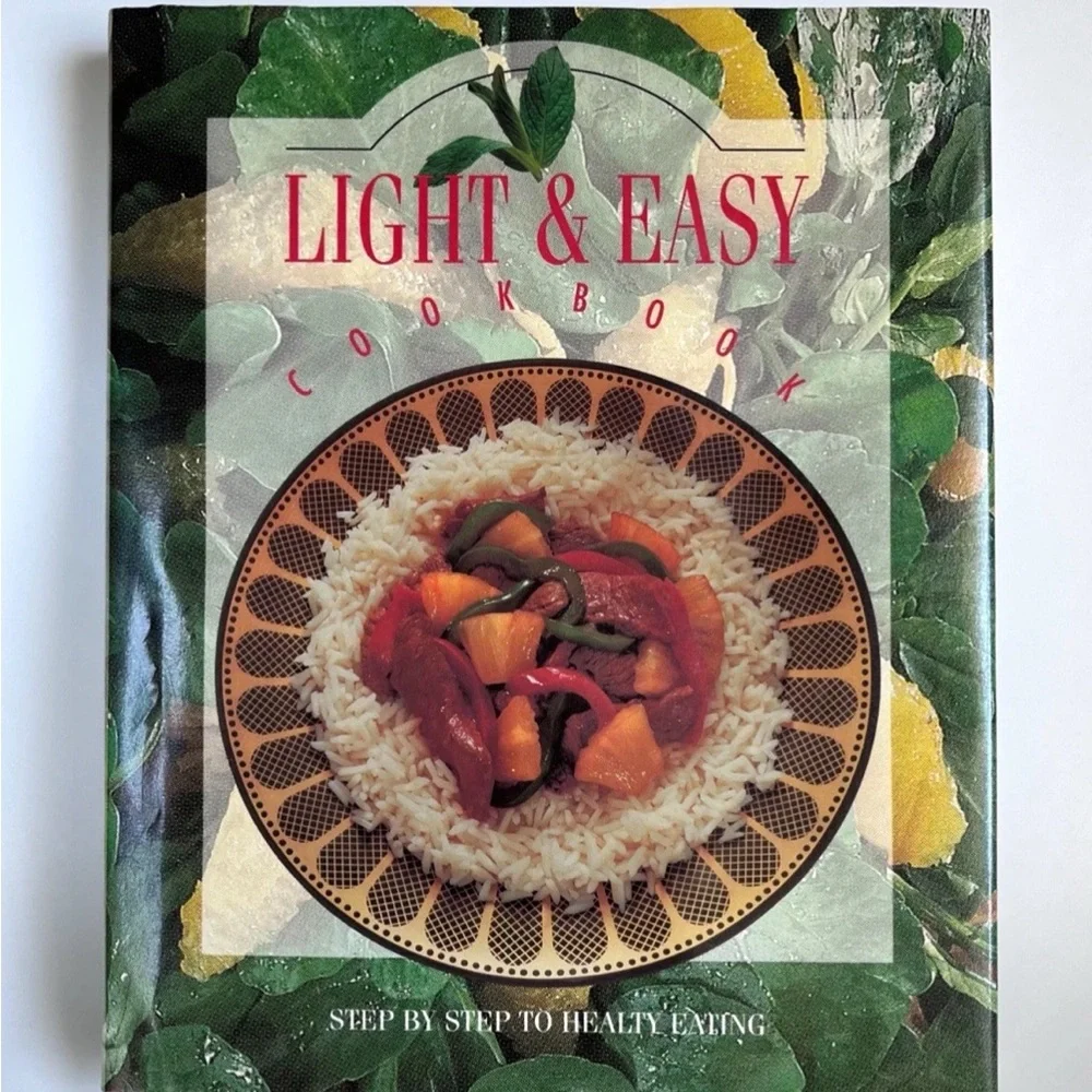 Light & Easy Step by Step to Healthy Eating ‘92 Hardcover Cookbook EUC GreatGift